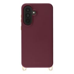 Selencia Cover posteriore Rivièra con MagSafe con ganci rimovibili Samsung Galaxy A36 / A56 - Bold Burgundy