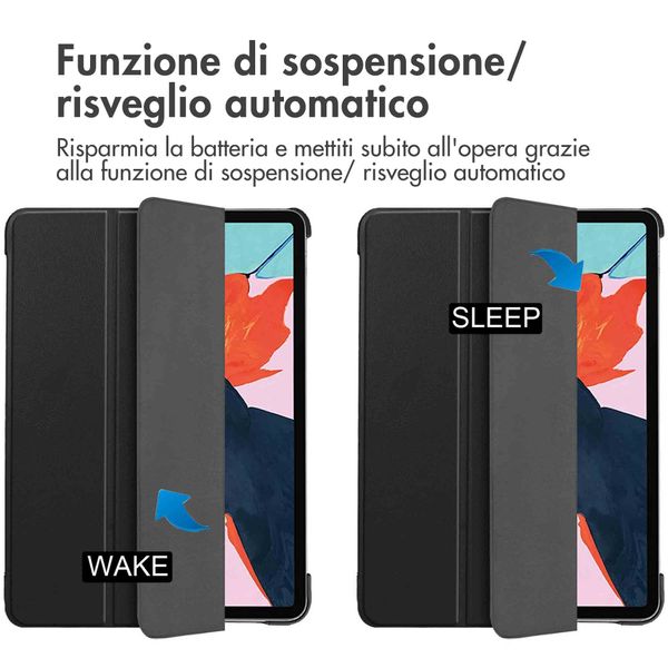 imoshion Cover a libro Trifold Apple iPad Air 11 pollici (2026) M4 / (2025) M3 / (2024) M2 / Air 5 (2022) / Air 4 (2020) - Nero
