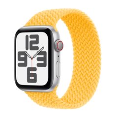 Apple Cinturino Solo intrecciato Apple Watch | 44/45/46/49 mm - Taglia 6 - Sunshine