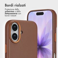 Accezz Cover in pelle 2 in 1 con MagSafe Apple iPhone 17 - Sienna Brown