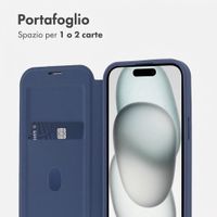 imoshion Bookcase trasparente con MagSafe Apple iPhone 15 - Blu