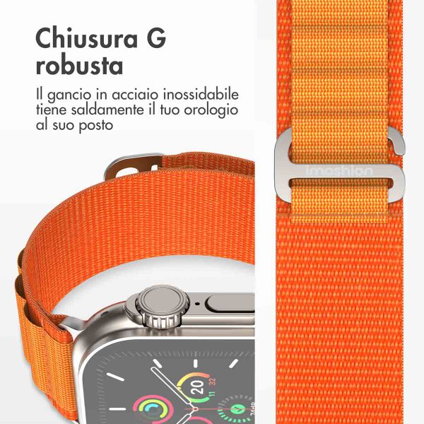 imoshion Cinturino in nylon Alpine Apple Watch | 44/45/46/49 mm - Arancio