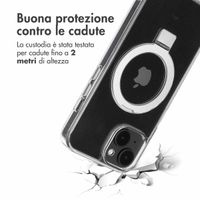Accezz Cover con anello e supporto con MagSafe Apple iPhone 14 - Trasparente