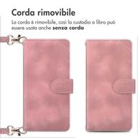 imoshion Cover a libro con Cordino Apple iPhone 12 (Pro) - Rosa