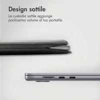 Accezz Cover in pelle per Apple MacBook 16 pollici - Laptopsleeve - Nera