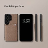 Selencia Cover posteriore Riva con portacarte Samsung Galaxy S26 Ultra - Mocha Brown
