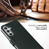 Selencia Cover a libro in vera pelle Samsung Galaxy S25 FE - Verde
