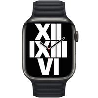 Apple Cinturino Leather Link Apple Watch Series 1 t/m 11 / SE / Ultra (44/45/46/49 mm) - Taglia M/L - Midnight