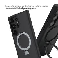 Accezz Cover con anello e supporto con MagSafe Samsung Galaxy S24 Ultra - Nero