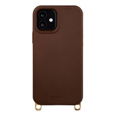 Selencia Cover posteriore Rivièra con MagSafe con ganci rimovibili iPhone 12 / 12 Pro - Choco Brown