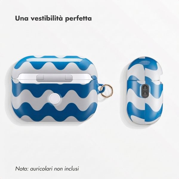 Selencia Cover Vivid  Apple AirPods Pro 2 - Wave Vibes Classic Blue
