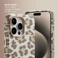 Selencia Cover Sabi Stampa pantera con MagSafe Apple iPhone 15 Pro Max - Soft Ivory