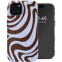 Selencia Cover posteriore Vivid con MagSafe Apple iPhone 15 - Dream Swirl Chocolate