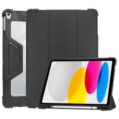 Accezz Libreria a tre ante robusta Apple iPad 11 (2025) 11 pollici A16 / iPad 10 (2022) 10.9 pollici - Nero