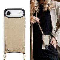 Selencia Cover per telefono Nova con cordino e portacarte Apple iPhone Air - Beige