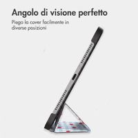 imoshion Cover Trifold Design Apple iPad Air 11 pollici (2026) M4 / (2025) M3 / (2024) M2 / Air 5 (2022) / Air 4 (2020) - Cherry Check