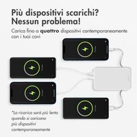 Accezz Powerbank da 10.000 mAh con cavi integrati – Quick Charge e Power Delivery – Bianco