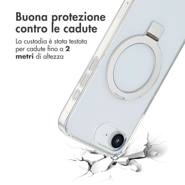 Accezz Cover con anello e supporto con MagSafe Apple iPhone 17e / 16e - Trasparente
