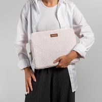 Selencia Cover Teddy per laptop 13-14 pollici - Laptopsleeve - Latte