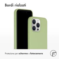 Accezz Cover in silicone liquido con MagSafe Apple iPhone 15 Pro Max - Verde