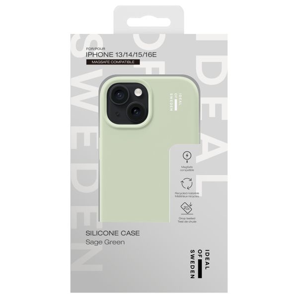 iDeal of Sweden Cover in silicone con MagSafe Apple iPhone 17e / 16e / 15 / 14 / 13 - Sage Green