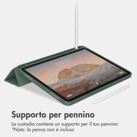 Accezz Cover a libro in silicone Smart Apple iPad Air 13 pollici (2026) M4 / (2025) M3 / (2024) M2 - Verde scuro