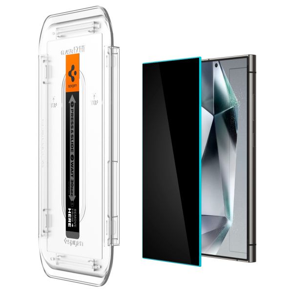 Spigen Vetro temperato privacy GLAStR EZ Fit + Applicatore - confezione da 2 Samsung Galaxy S24 Ultra