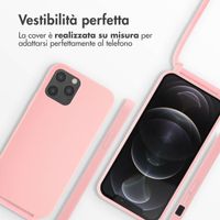 imoshion Cover in Silicone con Cordino Apple iPhone 12 (Pro) - Rosa