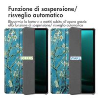 imoshion Cover Trifold Design Samsung Galaxy Tab S10 Plus / Tab S9 FE Plus / Tab S9 Plus - Green Plant