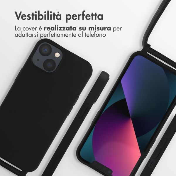 imoshion Cover in Silicone con Cordino Apple iPhone 13 - Nero