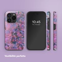 Selencia Cover posteriore Vivid con MagSafe Apple iPhone 15 Pro - Fresh Paint Flower Orange