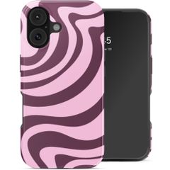 Selencia Cover Posteriore Vivid Apple iPhone 17 - Wavy Swirl Pink Plum