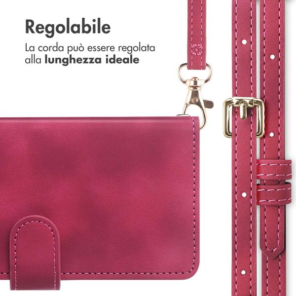 imoshion Cover a libro con Cordino Apple iPhone 16 - Rosso