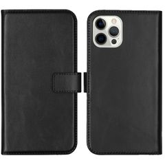 Selencia Cover a libro in vera pelle Apple iPhone 12 Pro Max - Nero