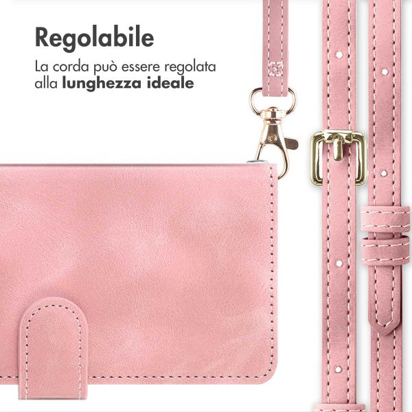 imoshion Cover a libro con Cordino Samsung Galaxy S25 FE - Rosa
