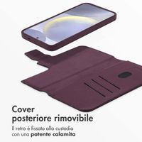 Accezz Cover in pelle 2 in 1 con MagSafe Samsung Galaxy S25 Plus - Heath Purple