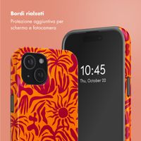 Selencia Cover posteriore Vivid con MagSafe Apple iPhone 15 - Tropical Vibes Apricot