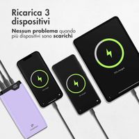 imoshion Powerbank - 20.000 mAh - Quick Charge e Power Delivery - Lilla
