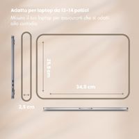 Selencia Custodia per laptop in velluto a coste 13-14 pollici - Slate Blue