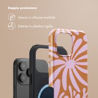 Selencia Cover posteriore Vivid con MagSafe Apple iPhone 16 Pro Max - Modern Bloom Pink