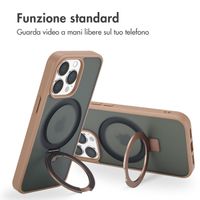 Accezz Cover con anello e supporto con MagSafe Apple iPhone 13 Pro - Marrone