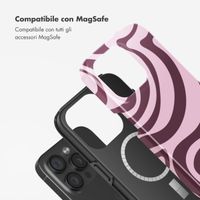 Selencia Cover posteriore Vivid con MagSafe Apple iPhone 15 Pro - Wavy Swirl Pink Plum