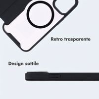 imoshion Bookcase trasparente con MagSafe Apple iPhone 15 - Nero