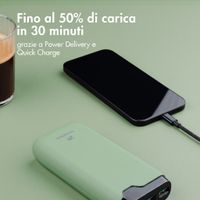 imoshion Powerbank da 20.000 mAh - Caricabatterie rapido da 22,5 W - USB-C / USB-A - Verde