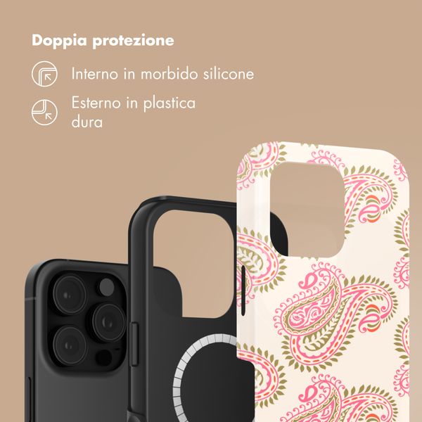 Selencia Cover posteriore Vivid con MagSafe Apple iPhone 16 Pro Max - Paisley Blush