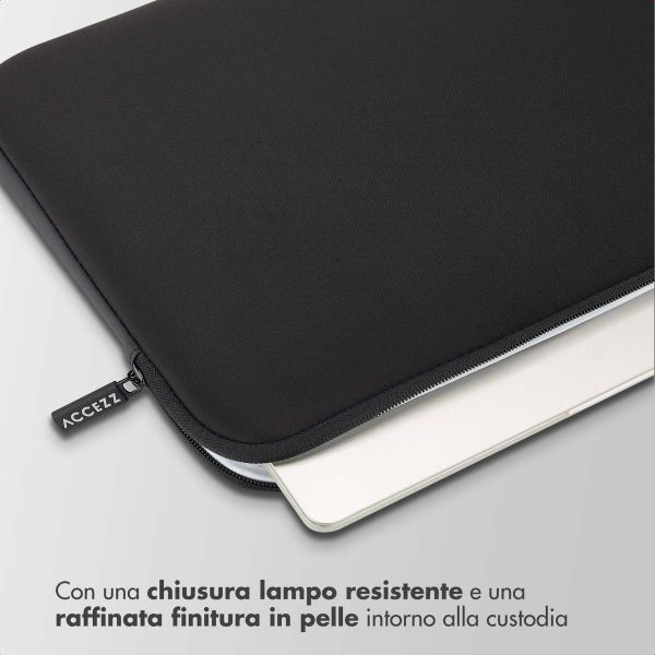 Accezz Cover per laptop 15-16 pollici - Laptopsleeve - Nera