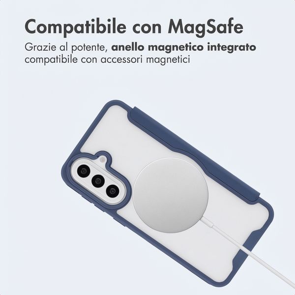 imoshion Bookcase trasparente con MagSafe Samsung Galaxy A57 (5G) - Blu