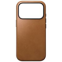 Nomad Cover in pelle moderna MagSafe Apple iPhone 18 Pro / 17 Pro - English Tan