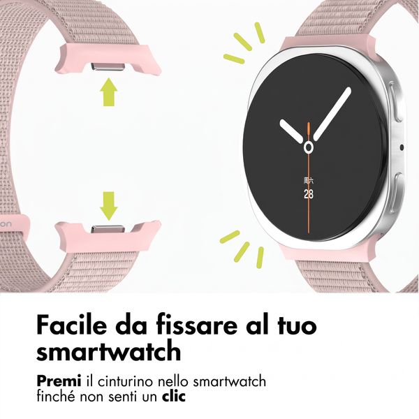 imoshion Cinturino in nylon Samsung Galaxy Watch 9 (40/44mm) / Watch 8 (40/44mm) / Classic (46mm) - Light Pink
