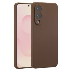 Accezz Cover in silicone liquido con MagSafe Samsung Galaxy S25 Edge - New Tea Brown